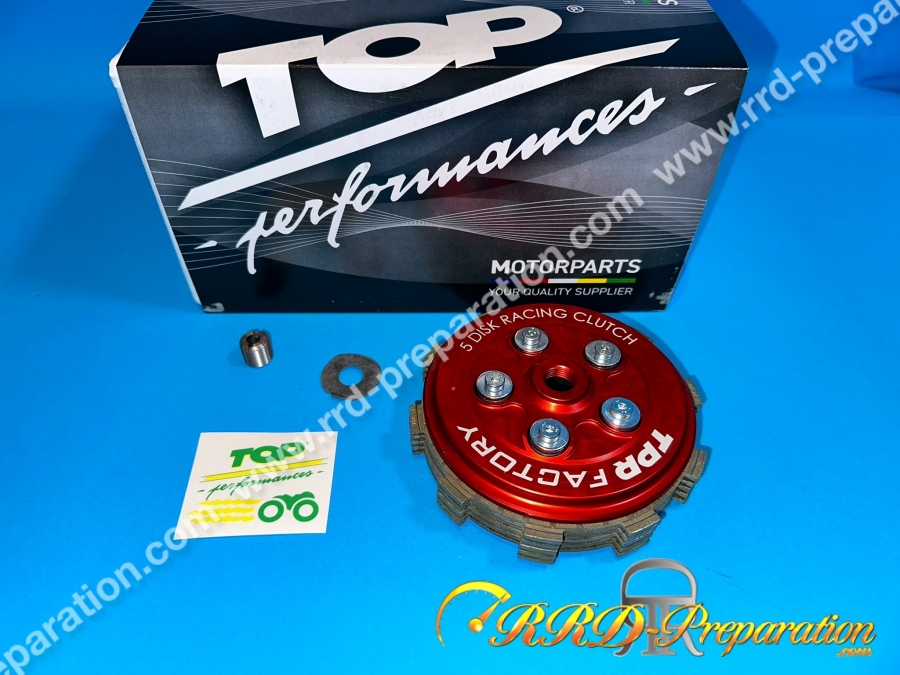 Kit d'embrayage Racing TOP PERFORMANCES (noix + disques + ressorts + flasque de pression) minarelli am6