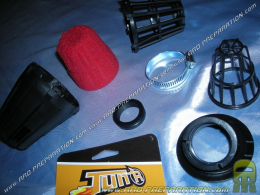 Air filter, <span translate="no">TUN'R</span> E5 horn angled at 45° color of your choice (chrome, black, shiny carbon, matt carb