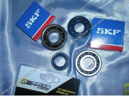 Kit reinforced bearings of crankshaft C4 cage polyamide + spy DOPPLER scooter minarelli (booster rocket, bws, nitro, aerox…)