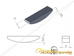 Ignition key CGN 3X2,5X13mm...