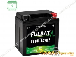Batterie hautes performances FULBAT FB10L-A2 / B2 12v 11Ah (gel sans entretien) pour moto, mécaboite, scooters...