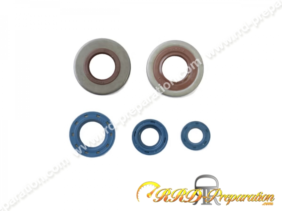 Kit de 5 joints SPI ATHENA pour moto MALAGUTI DUNE, MR4, REIJU.. de 50 à 80cc de 1988 à 1990