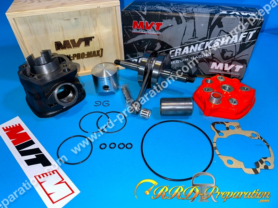 Maxi kit MVT IRON PRO MAX 90cc Fonte, course 44,8mm + Ø50,2mm (avec vilebrequin) pour mécaboite 50cc moteur minarelli am6