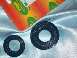 Set of 2 TOP PERFORMANCES viton competition crankshaft oil seals reinforced for minarelli scooter (booster, bws, nitro, aer