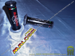 Handlebar grips, black MALOSSI coatings with tribal logo closed / open models to choose from
