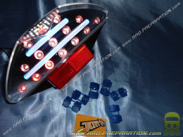 Piloto trasero transparente con leds <span translate="no">TUN'R</span> homologados con neón azul integrado para MBK NITRO, YAMAH