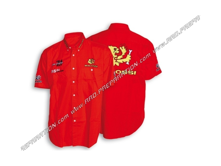 Chemise MALOSSI Paddock rouge (tailles au choix)