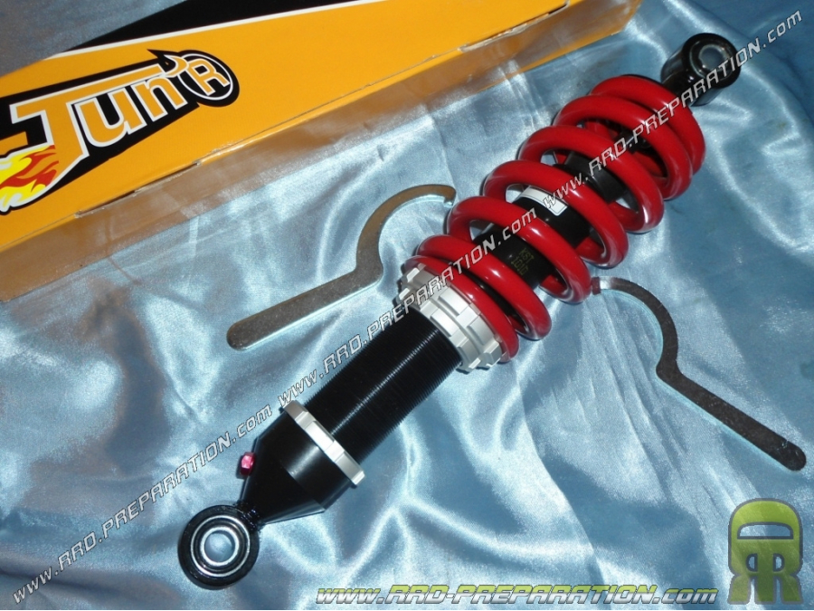 Hydraulic damper has spring TUN' R adjustable distance between centres 335mm for mécaboite DERBI SENDA up to 1999