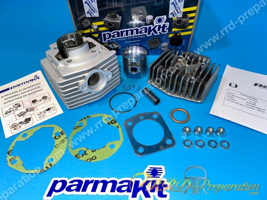 Kit 75 Ø47mm PARMAKIT aluminium air avec culasse pour MBK 51 / motobecane av10