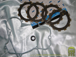 Set of reinforced clutch discs + housing seal + TNT MOTOR spy for mécaboite engine DERBI euro 1 & 2