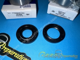 2 roulements renforcés ZKL / TEKNIX C3 et C4 renforcés cage acier riveté + 2 joint spy nitrile Peugeot 103