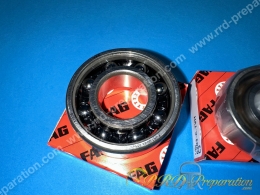 2 roulements de vilebrequin renforcés FAG / TEKNIX C3 renforcés cage polyamide + 2 joint spy nitrile pour 103