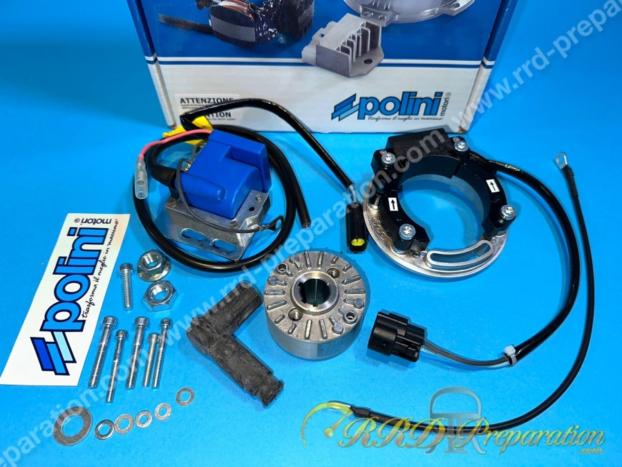 Allumage POLINI PVL rotor interne sans éclairage pour mécaboite moteur minarelli am6, DERBI euro 1, 2 et 3