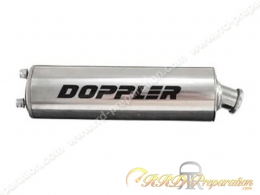 Silencieux, cartouche DOPPLER aluminium 3 trous entre axe 36mm pour pot d'échappement ER1 ou autre passage à droite