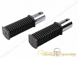 Paire de 2 cales pieds, reposes pieds plat noir TUN’R (sur axe de poulie) pour Peugeot 103, MBK 51 …