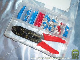 Box of 200 TNT electrical terminals with pliers