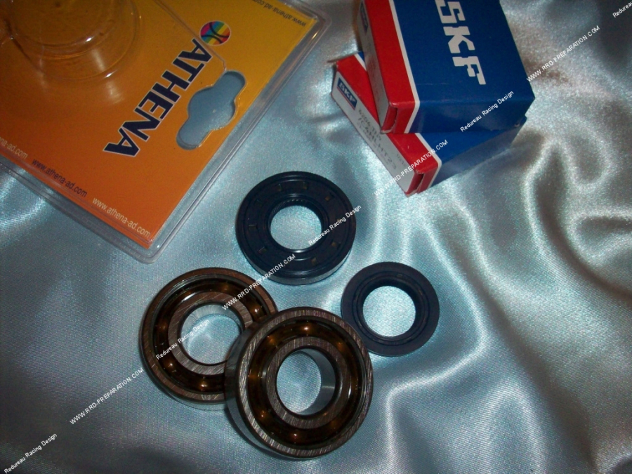 Reinforced crankshaft bearing kit C4 polyamide cage + spy ATHENA Hyper Racing scooter minarelli (booster, bws, nitro, aero