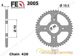 Couronne 47 à 60 dents en 420 FRANCE EQUIPEMENT pour Yamaha TZR 50cc de 2003 à 2007