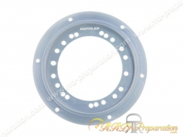 Porte couronne DOPPLER en aluminium argent pour cyclomoteur PEUGEOT 103 (Jantes Leleu à 5 bâtons et jantes à rayons)
