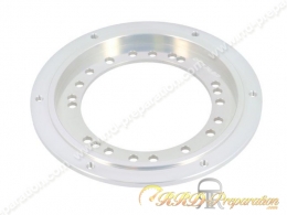 Porte couronne DOPPLER en aluminium argent pour cyclomoteur PEUGEOT 103 (Jantes Leleu à 5 bâtons et jantes à rayons)