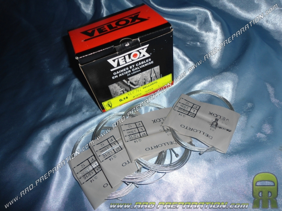 Câble d’accélérateur standard VELOX Ø1.2mmX2M5, boule d’encoche Ø3X3mm pour MBK 51 ou universel