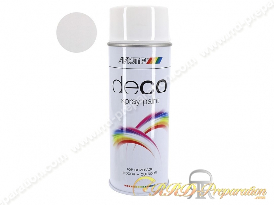 Bombe spray peinture MOTIP blanc brillant RAL 9010 pour carrosserie, carénage 400ML Bombe spray peinture MOTIP blanc brillant RAL 9010 pour carrosserie, carénage 400ML