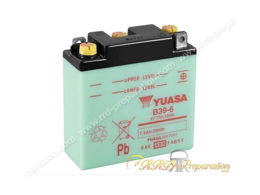 Batterie haute performance Yuasa B39-6 pour moto, mécaboite, scooters... Batterie haute performance Yuasa B39-6 pour moto, mécaboite, scooters...