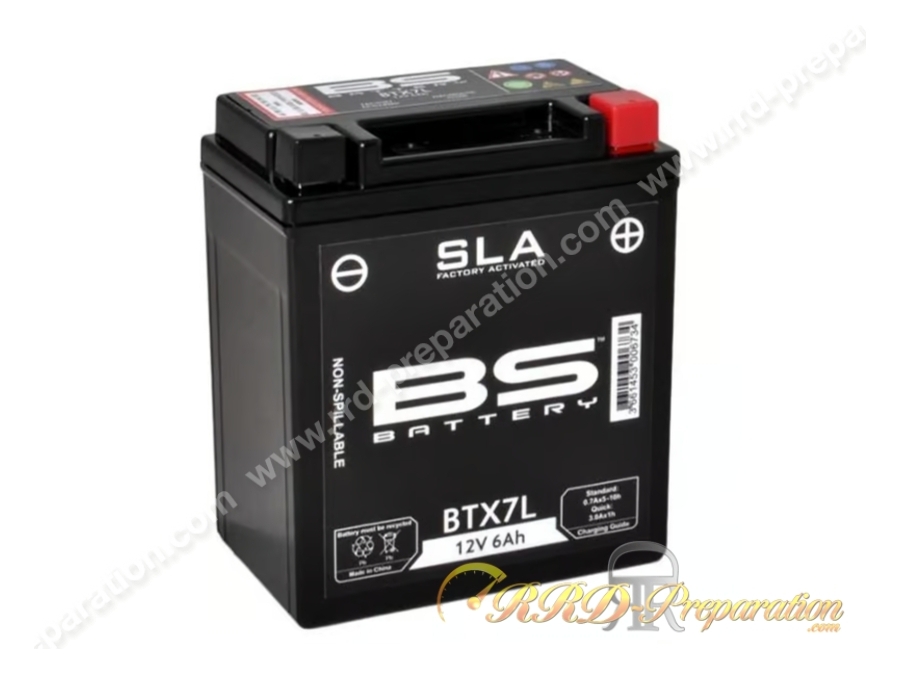 Batterie sans entretien BS Battery BTX7L 12v 6Ah pour moto, mécaboite, scooters... Batterie sans entretien BS Battery BTX7L 12v 6Ah pour moto, mécaboite, scooters...