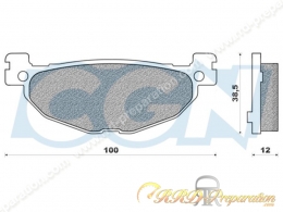 Plaquettes de frein arrière GALFER FD352G1054 pour maxiscooter MBK SKYLINER, YAMAHA SP 400 MAJESTY, XP 500 T-MAX