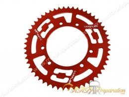Couronne 53 dents en 420 DOPPLER pour RIEJU MRT, RS3, DERBI SENDA, PEUGEOT XP6 2000, MBK X-LIMIT 2003, XP7... (coloris au choix)