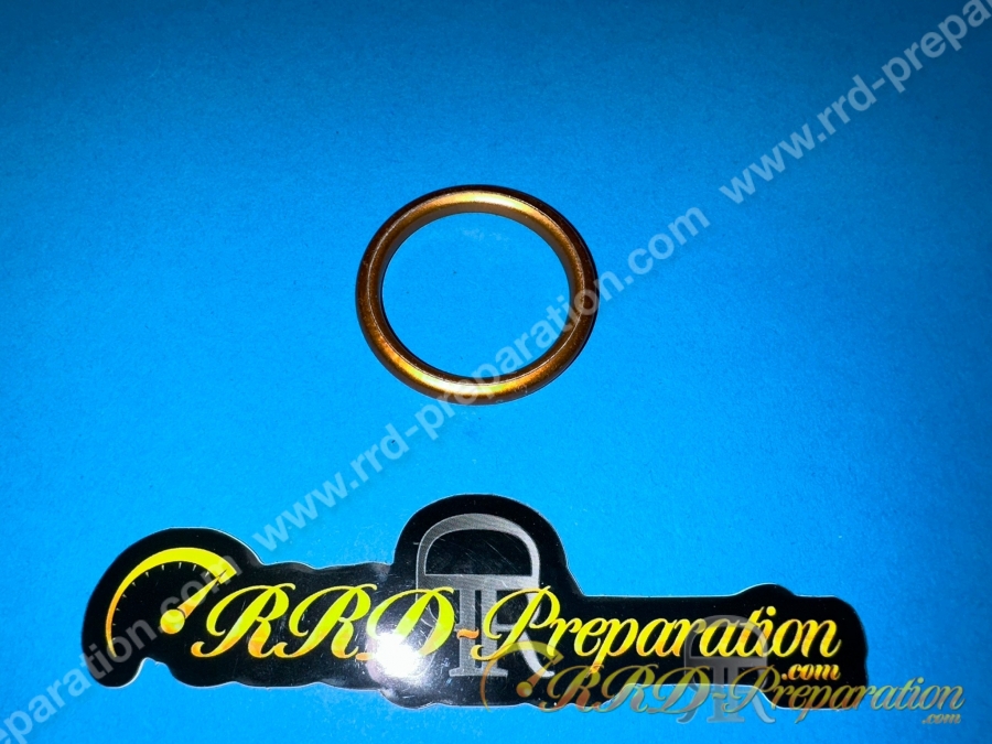 Joint de pot d'échappement rond CGN cuivre gros diamètre 35mm (a visser) pour PEUGEOT SCOOTERS, 103 et FOX Joint de pot d'échappement rond CGN cuivre gros diamètre 35mm (a visser) pour PEUGEOT SCOOTERS, 103 et FOX