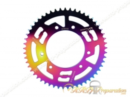 Couronne 53 dents en 420 DOPPLER pour DERBI SENDA DRD SM, PRO, R, LIMITED, RACING, X-TREM... (couleur au choix)