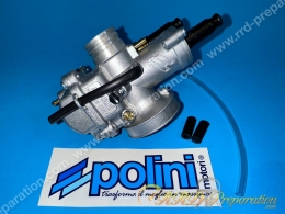 Carburateur POLINI CP 19 souple, avec graissage séparé, starter à câble ou à levier au choix