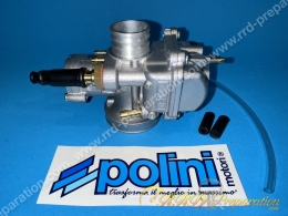 Carburateur POLINI CP 19 souple, avec graissage séparé, starter à câble ou à levier au choix