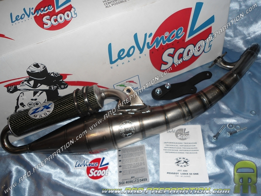 Exhaust LEOVINCE ZX for scooter Peugeot 50cc air ludix one, speedfight 3, new vivacity...