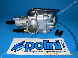 Carburateur POLINI CP 19 souple, avec graissage séparé, starter à câble ou à levier au choix