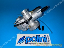Carburateur POLINI CP 21 souple, avec graissage séparé, starter à câble ou à levier au choix