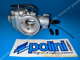 Carburateur POLINI CP 21 souple, avec graissage séparé, starter à câble ou à levier au choix
