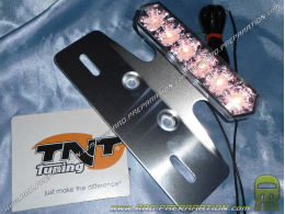 Feu arrière avec support et éclairage de plaque BARRETTE TNT TUNING universel à leds (mécaboite, scooter, mob)