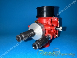 Carburateur DELLORTO PHBG 21 DS RACING RED EDITION souple, avec graissage séparé, starter câble, dépression