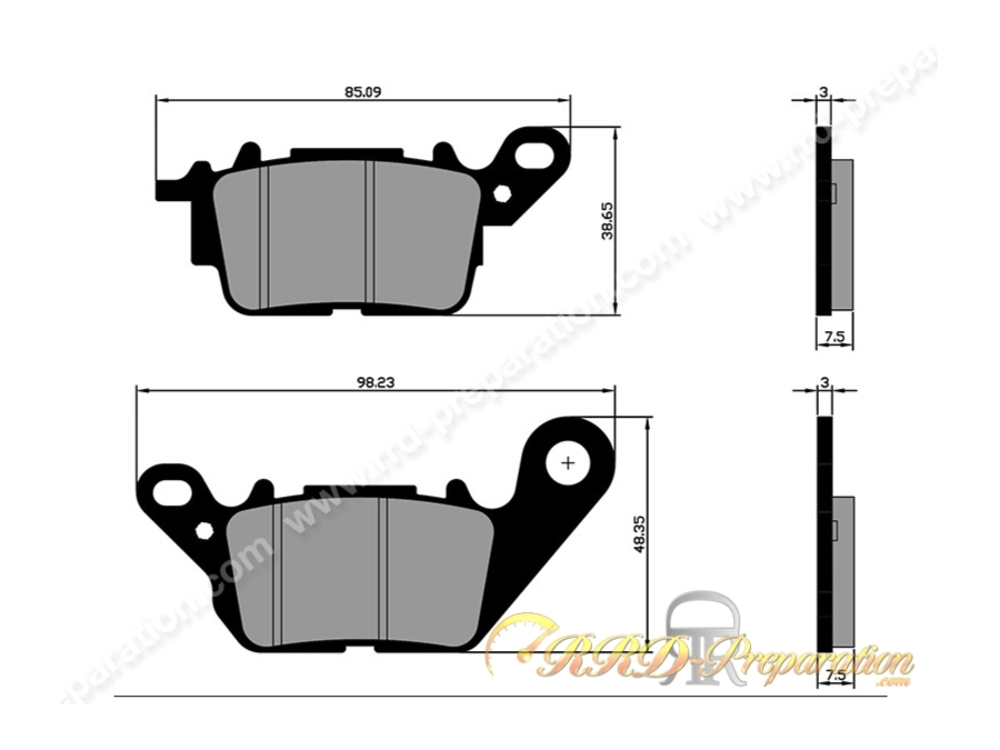 Plaquettes de frein Polini arrière pour scooter YAMAHA N MAX 125cc