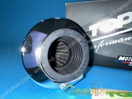 Filtre à air, cornet grille type K&N TOP PERFORMANCES universel, droit (Ø de fixation carburateur de Ø34 à 43mm)