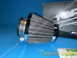 Filtre à air, cornet grille type K&N TOP PERFORMANCES universel, droit (Ø de fixation carburateur de Ø34 à 43mm)