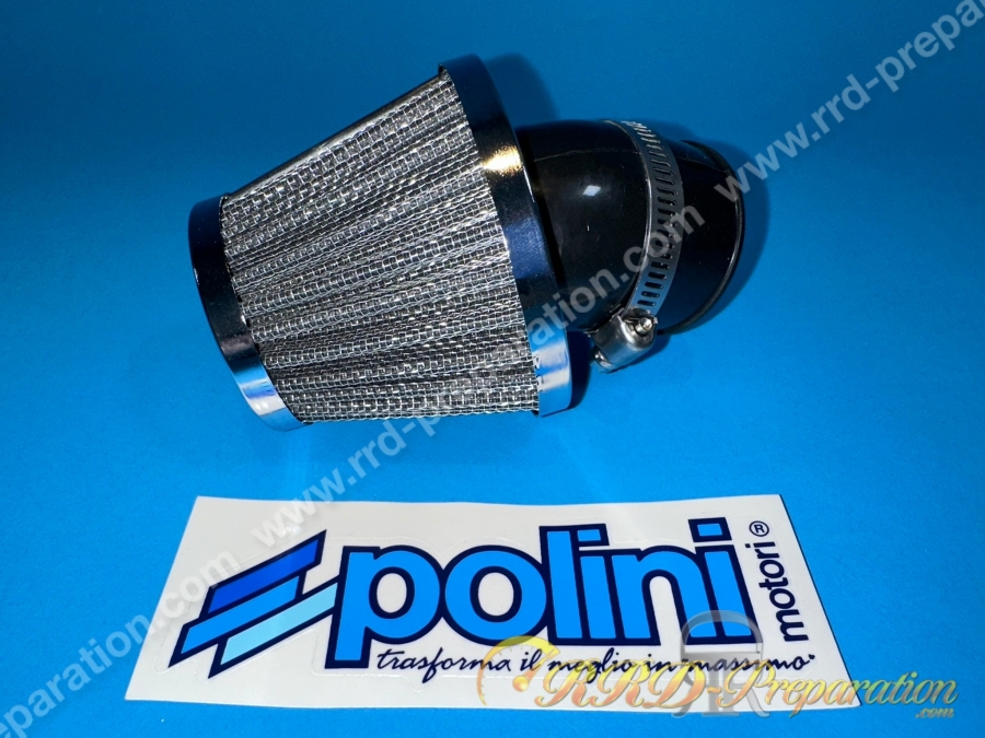 Filtre à air, cornet grille type K&N POLINI coudé 30° (Ø de fixation carburateur Ø35 et 38mm au choix) Filtre à air, cornet grille type K&N POLINI coudé 30° (Ø de fixation carburateur Ø35 et 38mm au choix)