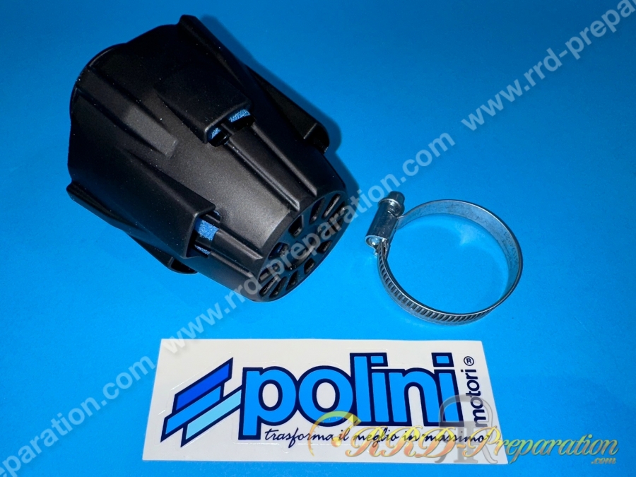Filtre à air, cornet mousse POLINI NEW noir avec cache droit (Ø de fixation carburateur Ø32/37 et 46mm)