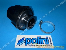 Filtre à air, cornet mousse POLINI NEW noir avec cache droit (Ø de fixation carburateur Ø32/37 et 46mm)