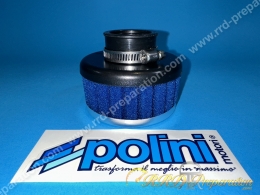 Filtre à air, cornet mousse POLINI aluminium et mousse droit (Ø de fixation carburateur Ø32/36 et 39mm & longueurs au choix)