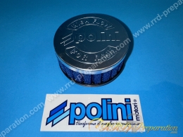 Filtre à air, cornet mousse POLINI aluminium et mousse droit (Ø de fixation carburateur Ø32/36 et 39mm & longueurs au choix)