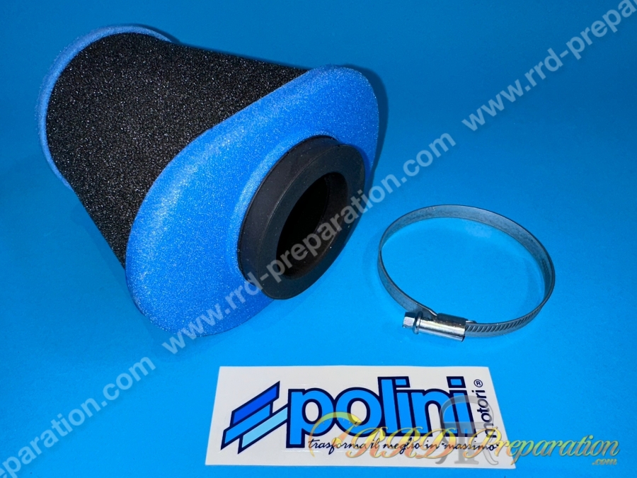 Filtre à air, cornet mousse POLINI BIG EVOLUTION très gros volume conique (Ø de fixation carburateur Ø48mm PWK...)