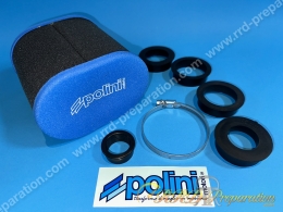 Filtre à air, cornet mousse POLINI BIG EVOLUTION très gros volume ovalisé (Ø de fixation carburateur Ø27 a 66mm)